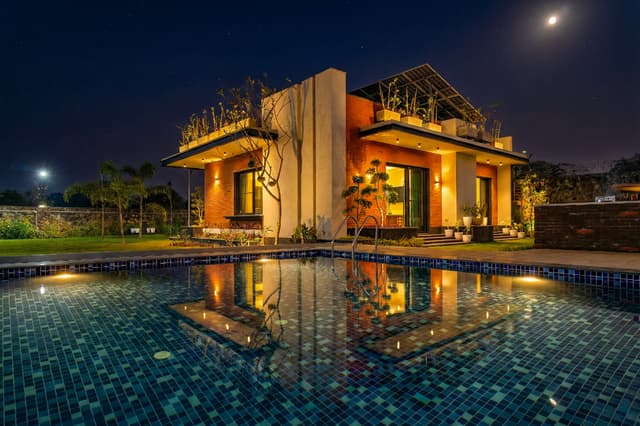 Prassanam Vatika | 2-BHK Hillside Villa with Private Pool & Expansive 1-Acre Garden, 2