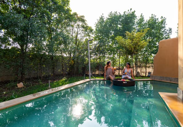 Aanandam Villas and Resort | Pet-friendly Cottage With Private Plunge Pool, Patio, Shared Pool Restro & Garden, 3