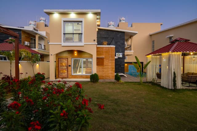 Palazao | Country-Style 3-BHK Villa with Private pool, Gazebo and Landscaped Garden, 2