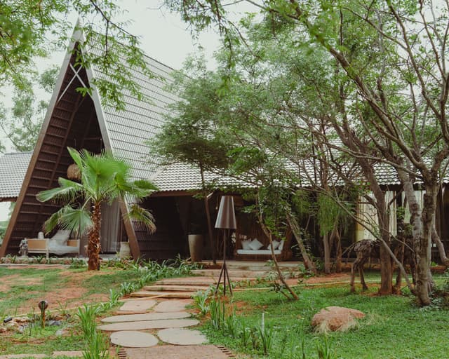 Bali Bay Cemara | 2-BHK Villa Set on 2 Acres with Shared Pool, Jacuzzi, Firepits & Bar Lounge, 2