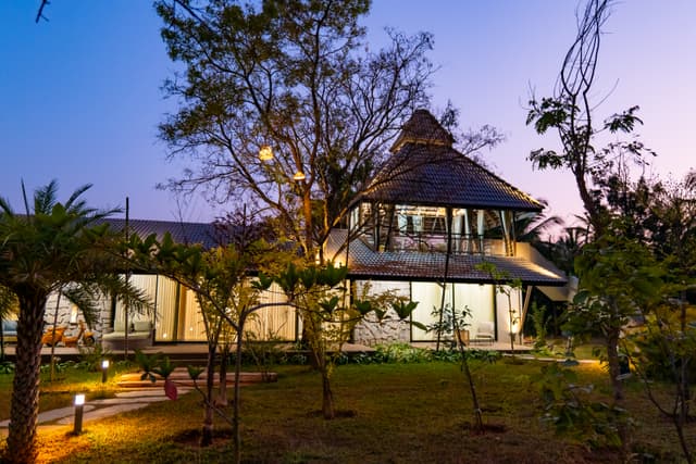 Tapovana Avani | Pet-Friendly 2-BHK Villa with Garden, Shared Pool, Gazebo & Firepit Lounge on 1-Acre of Serene Land, 2