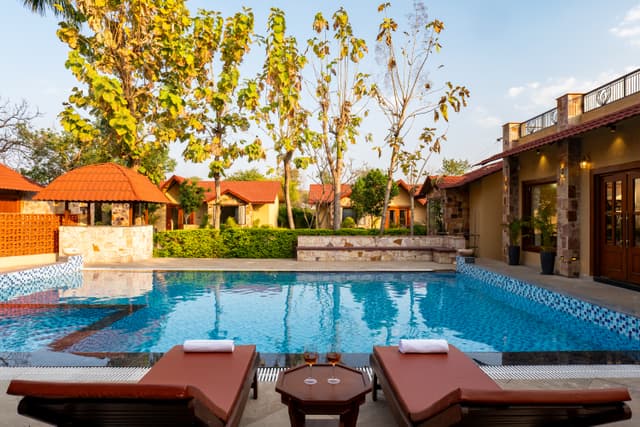 Tiger Cave Suite | Pet-friendly Room with Shared Pool & Garden on Main Ranthambore Road, 4