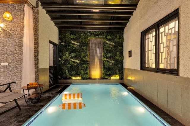 Navkar Villa | 2-BHK Villa with Private Indoor Pool, Steam Room, Landscaped Lawns & Garden Pergola, 4