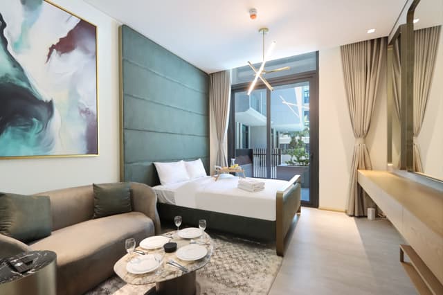 Serene Studio with Private Terrace in JVC, 2