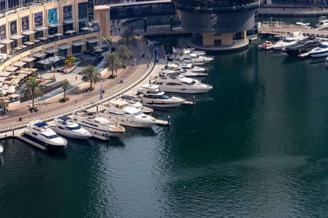 Bright 1BR with Marina & City Views, 3