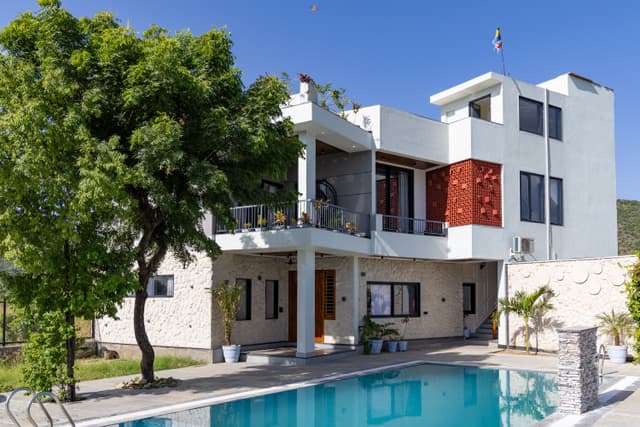 The Shyam Estate | 8-BHK Villa with Private Pool, Kids' Pool, Landscaped Lawns & Aravalli Hill-View Balconies, 2