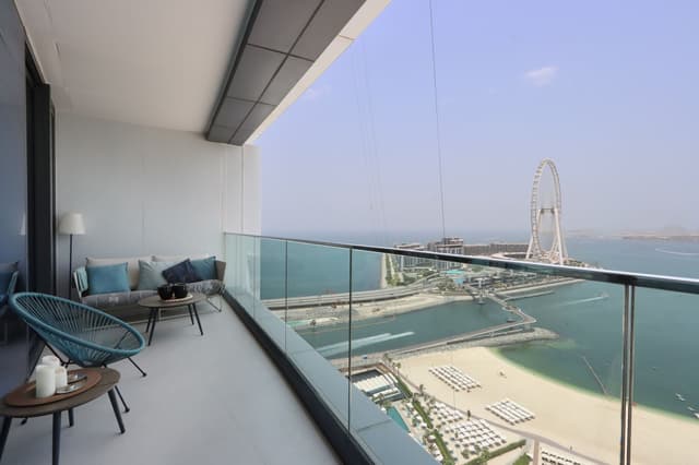 Beachfront 2B with Sea & Ain Dubai Views, 4
