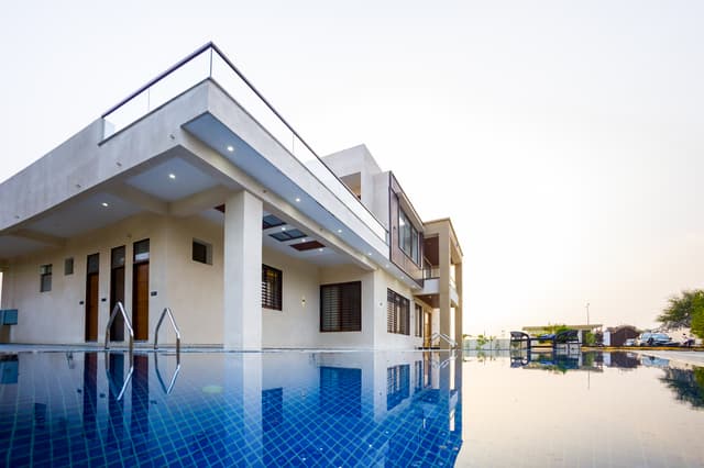 Lush Haven | Chic 4-BHK Retreat with Private Pool, Terrace & Landscaped Garden | Pet-friendly, 3