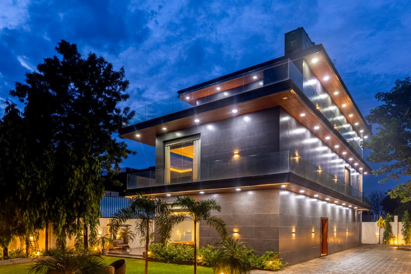 DSG Farm | Pet- friendly modern house Inspired 3-BHK with Bar with lounge, Jacuzzi Private Pool, Swimming pool, Terrace & Garden