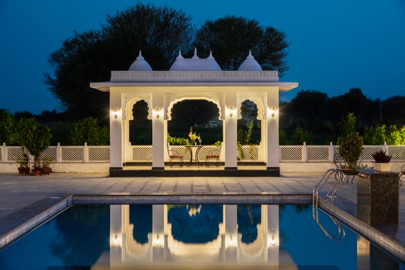 Vijaypura Bagh | Heritage-Style 6-BHK Retreat With Private Swimming Pool, Gazebo & Landscaped Garden