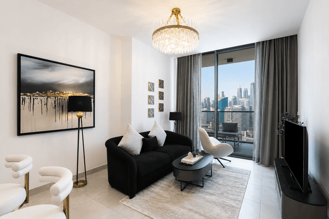 1BR Paragon Tower | Burj Khalifa & Canal Views, 2