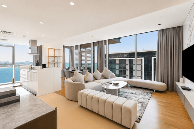 Bluewaters 3BR + Maids, with Sea View, 4