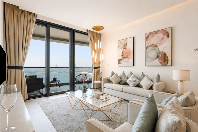 Beachfront 2B with Sea & Ain Dubai Views, 2