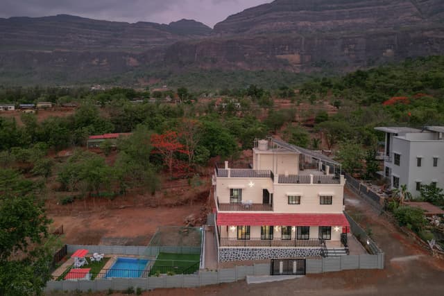 Ansh Villa | Luxury 4-BHK Pet-friendly Getaway with Private Pool, Lawn & Sports Turf | Near Solanpada Dam & Sahyadri Waterfall, 4