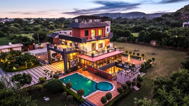 Shivoham Farm | 9 BHK Pet-Friendly Farmhouse With Private Pool, Gaming Room, Gazebo, Temple & 1.5-Acre Lawns, 2