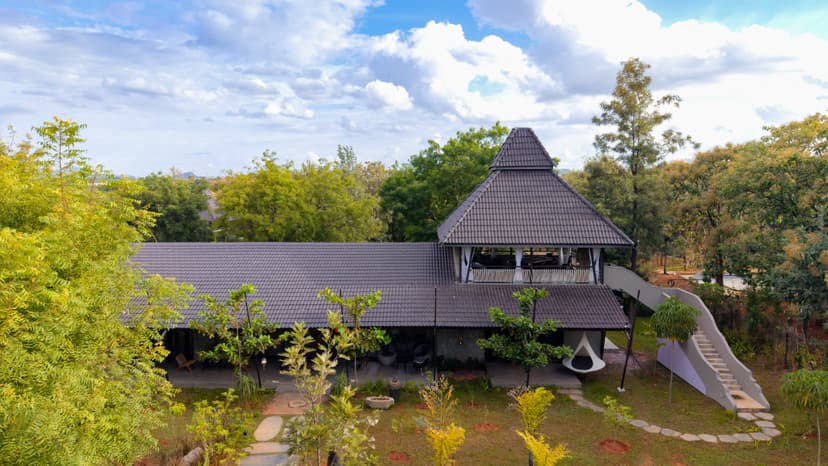 Sravasthi Villa | 2 BHK Forest-View Villa With Private Jacuzzi, Sunken Fire Pit, Garden, Gazebo & Outhouse