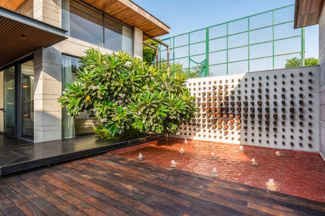 VK9 | 2 BHK Villa with Private Open-Air Plunge Pools, Water Courtyard, Barbecue Lounge, Gym & Lawn, 3
