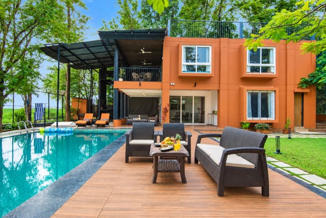 Advay Villa By Phalke | Luxurious 3-BHK Retreat with Private Swimming Pool, Sports Turf, Landscaped Lawn & Poolside Verandah, 2