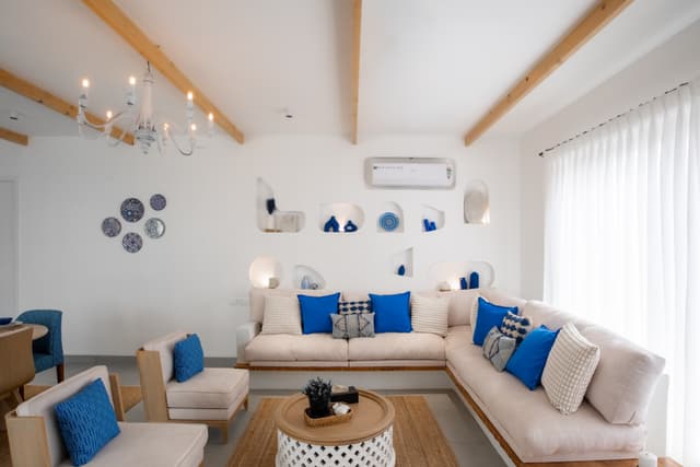 Casa Santorini | Greek Style 2-BHK Villa with Private Swimming Pool, Water Slide, Garden, Open Shower, Jacuzzi, Bathtub & Beach Views, 3
