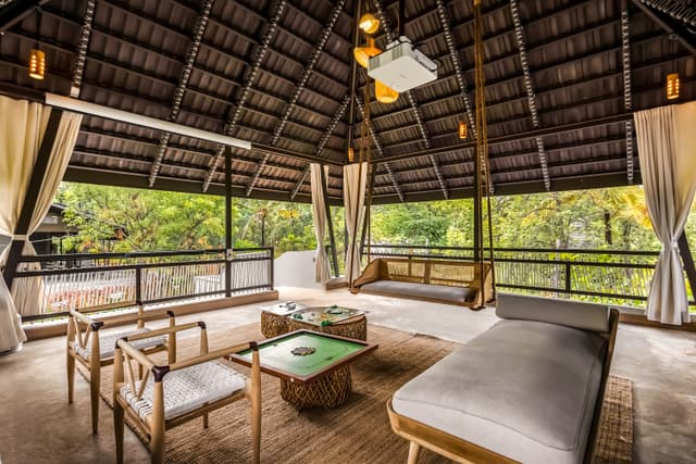 Saukhyam | Pet-Friendly 3 BHK Farm Villa with Open-Air Movie Lounge, Fire Pit, Cabana & Landscaped Garden, 3