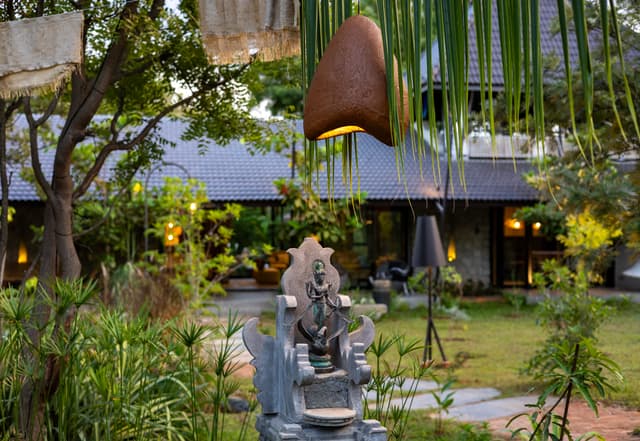 Sravasthi Oryn | Luxury Pet-Friendly Outhouse Room with Pvt Gazebo & Garden | Near Manchenahalli lake, 5