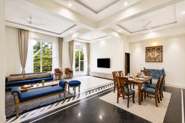 Aira Amar Villa | 3-BHK Retreat with Bathtub, Private Pool & Garden near Karni Mata Temple, 3