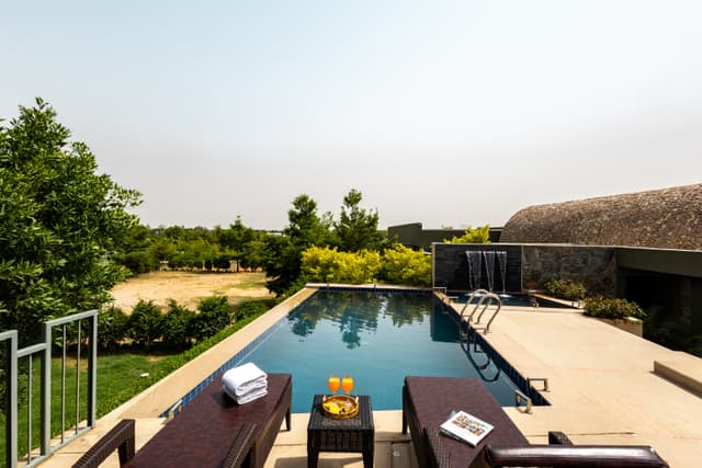 Earthstone | 4-BHK Stone Retreat with Private Pool, Garden, Gazebo, Terrace, & Open-Air Dining , 3