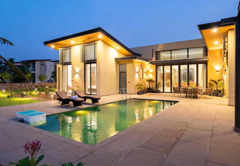 24 Carat | 4-BHK Villa with Private Pool, Cabana, Garden, Gazebo & Open-Air Dining