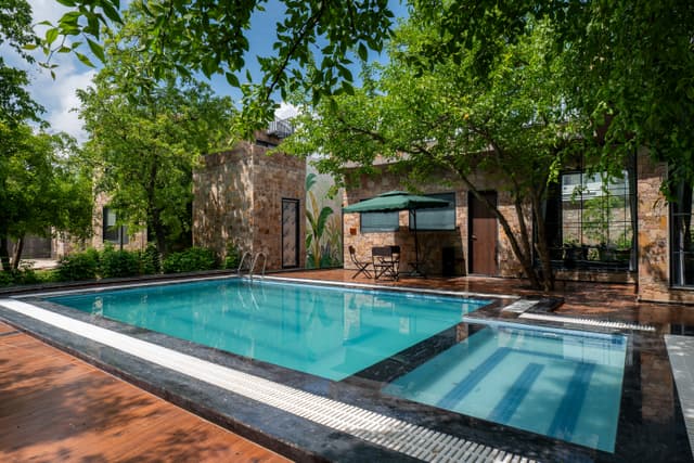 Hathnoda Bagh Cascade | Cottage within a Mini Resort with Open Shower, Shared Pool, Restaurant, Sit Out & Garden, 3