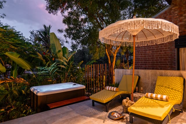 Sravasthi Villa | 2 BHK Forest-View Villa With Private Jacuzzi, Sunken Fire Pit, Garden, Gazebo & Outhouse, 4