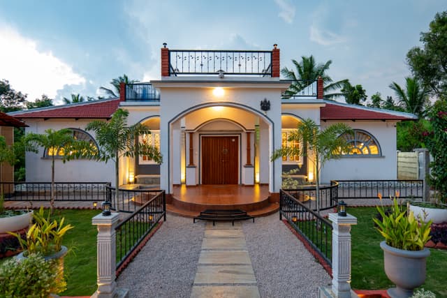 Arka Elysia | Vibrant 3-BHK Heritage Villa with Red-Brick Cabana, Arched Interiors, Swing Sit-Out, Lush Garden, Fire Pit & Lantern-Lit Alfresco Dining, 2