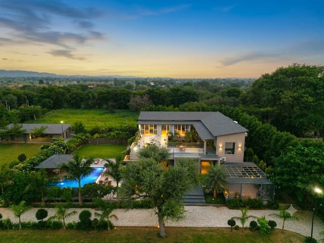 Skylark Estate | 5-BHK Forest-View Villa with Private Pool, Gazebo, Indoor Games Lounge, Bonfire Area, Terrace & Garden, 2