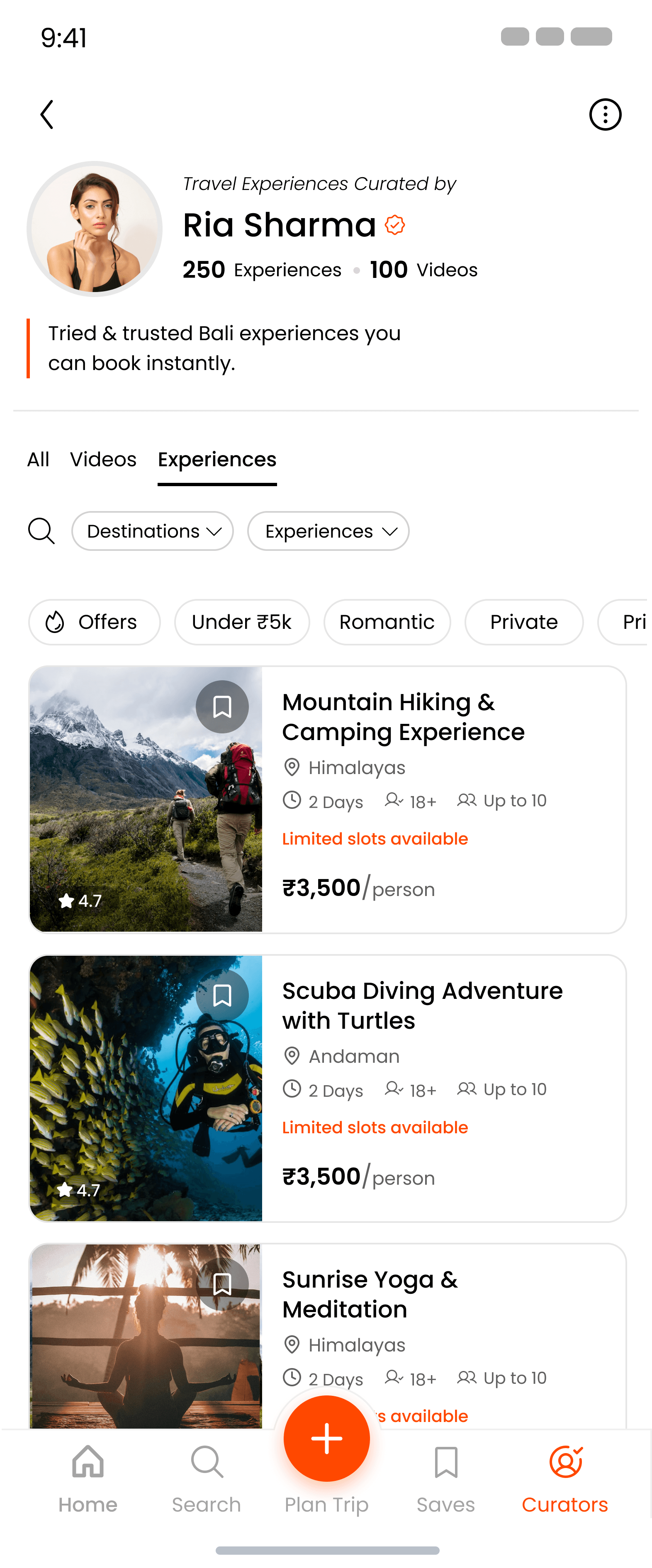 Mobile App Screen